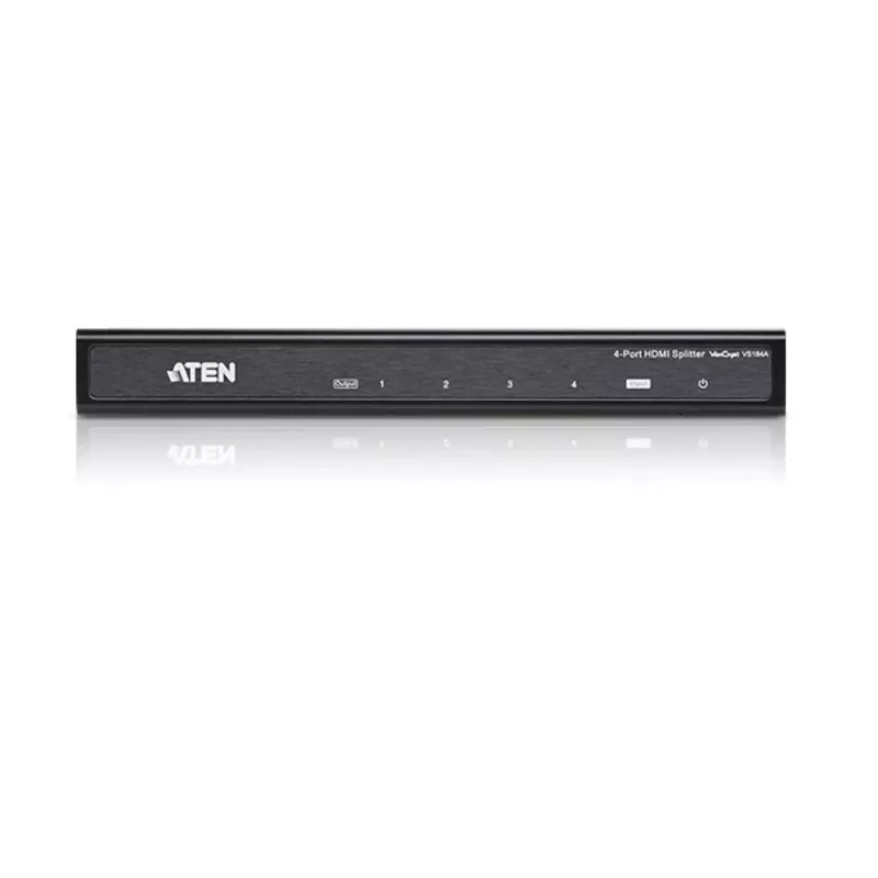 ATEN 4-Port HDMI Audio/Video Splitter 4Kx2K, HDMI, 4x HDMI, 4096 x 2160 pixels, Black, 4K Ultra HD, 15 m