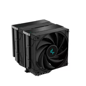 Air cooler DeepCool AK620 ZERO DARK 12 cm Black, 6 heat pipes, 2x120 mm PWM fans, TDP 260 W, Height 160 mm
