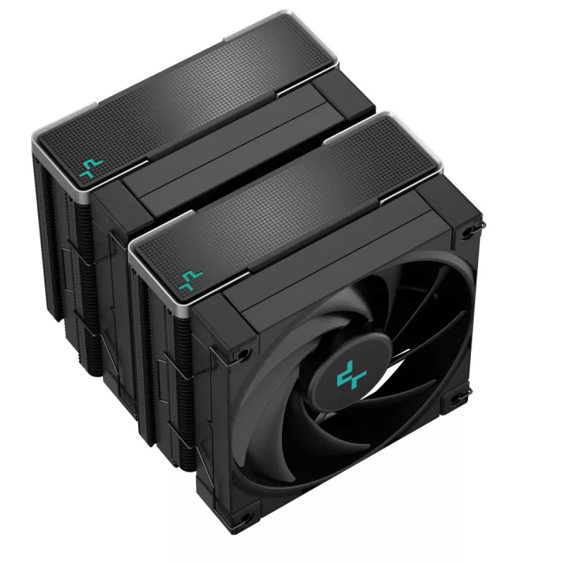 Air cooler DeepCool AK620 ZERO DARK 12 cm Black, 6 heat pipes, 2x120 mm PWM fans, TDP 260 W, Height 160 mm