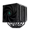 Air cooler DeepCool AK620 ZERO DARK 12 cm Black, 6 heat pipes, 2x120 mm PWM fans, TDP 260 W, Height 160 mm