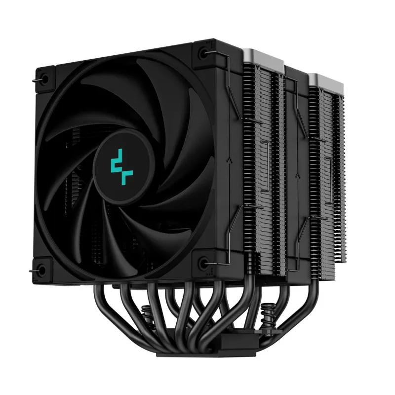 Air cooler DeepCool AK620 ZERO DARK 12 cm Black, 6 heat pipes, 2x120 mm PWM fans, TDP 260 W, Height 160 mm