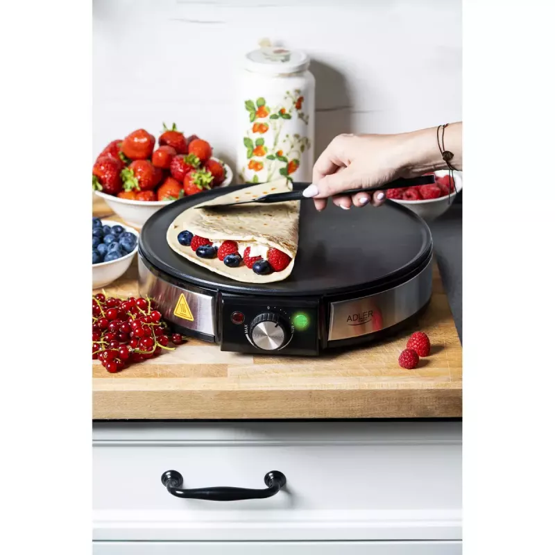 Crepe Maker Adler AD 3058 1600 W Black Stainless Steel