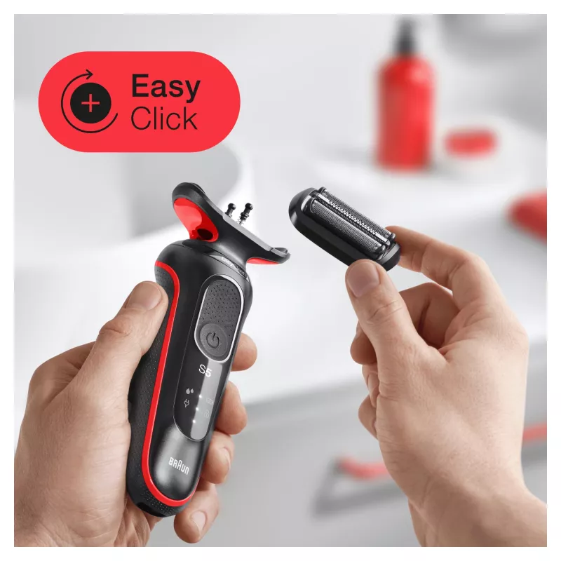 Braun Series 5 50-R1000s Foil shaver Black, Red