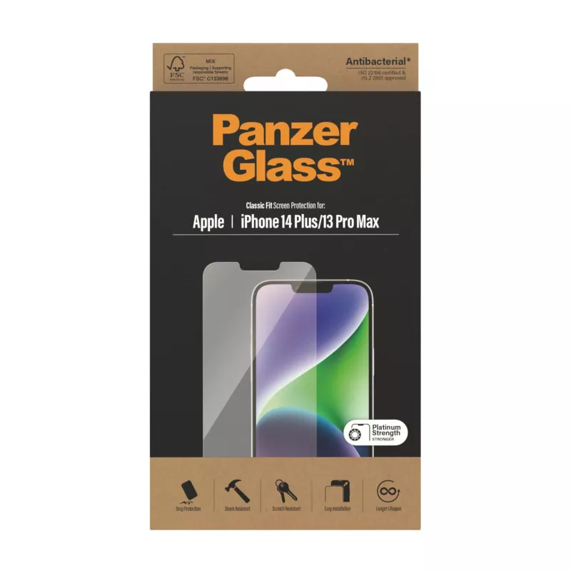 Screen Protector PanzerGlass Apple iPhone 14 Plus 13 Pro Max Scratch Shock Resistant