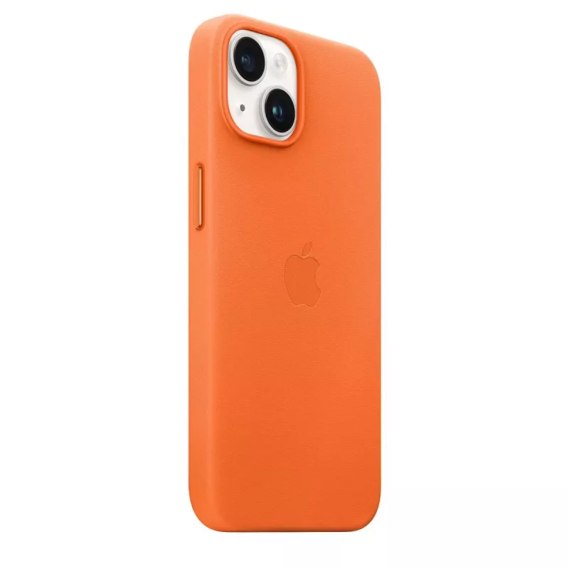 Apple Leather Case with MagSafe iPhone 14 Orange