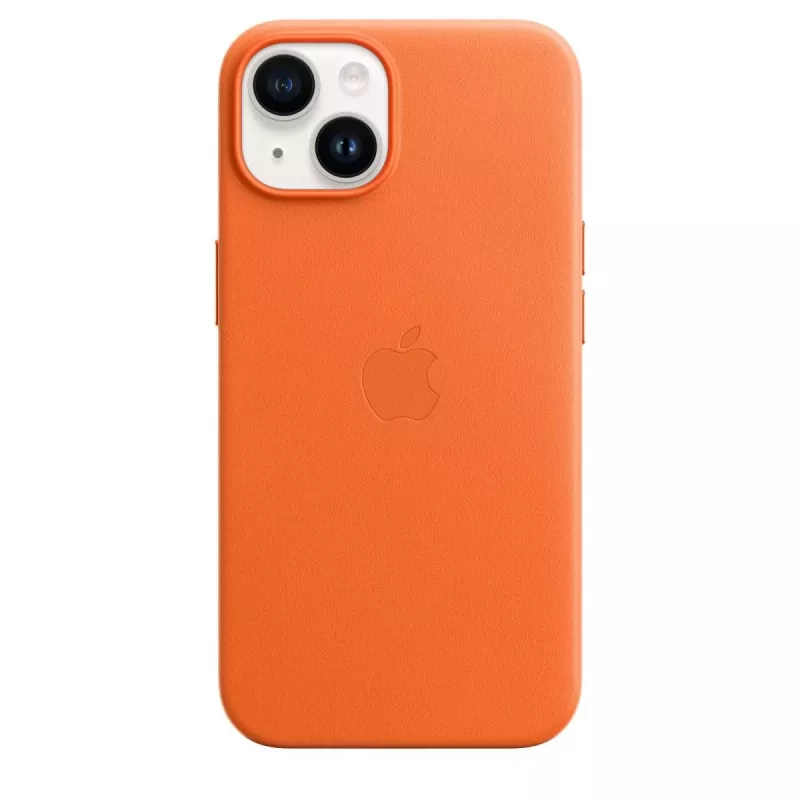 Apple Leather Case with MagSafe iPhone 14 Orange