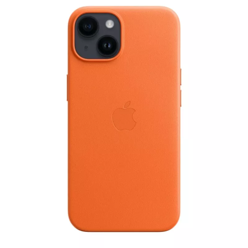 Apple Leather Case with MagSafe iPhone 14 Orange