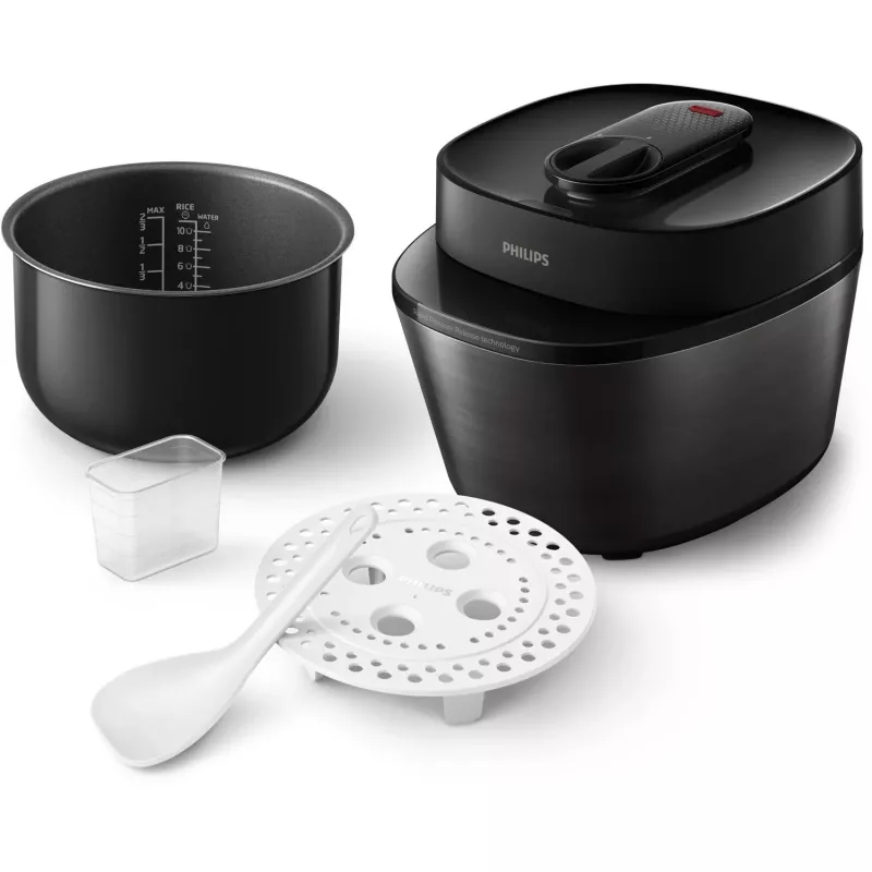 Electric pressure cooker Philips HD2151/40 — 5 L, 1000 W, 34 auto programs, black