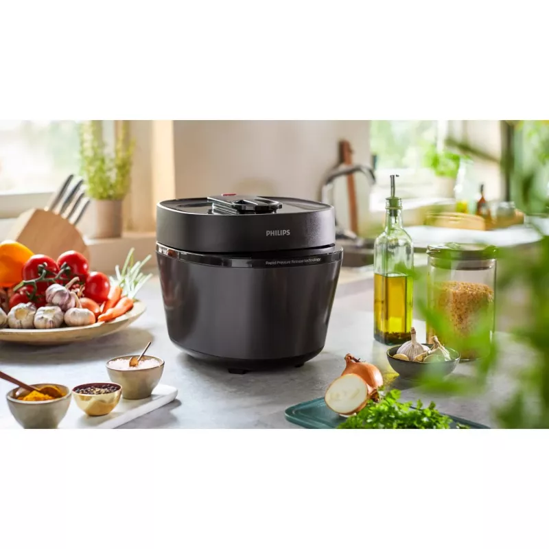Electric pressure cooker Philips HD2151/40 — 5 L, 1000 W, 34 auto programs, black