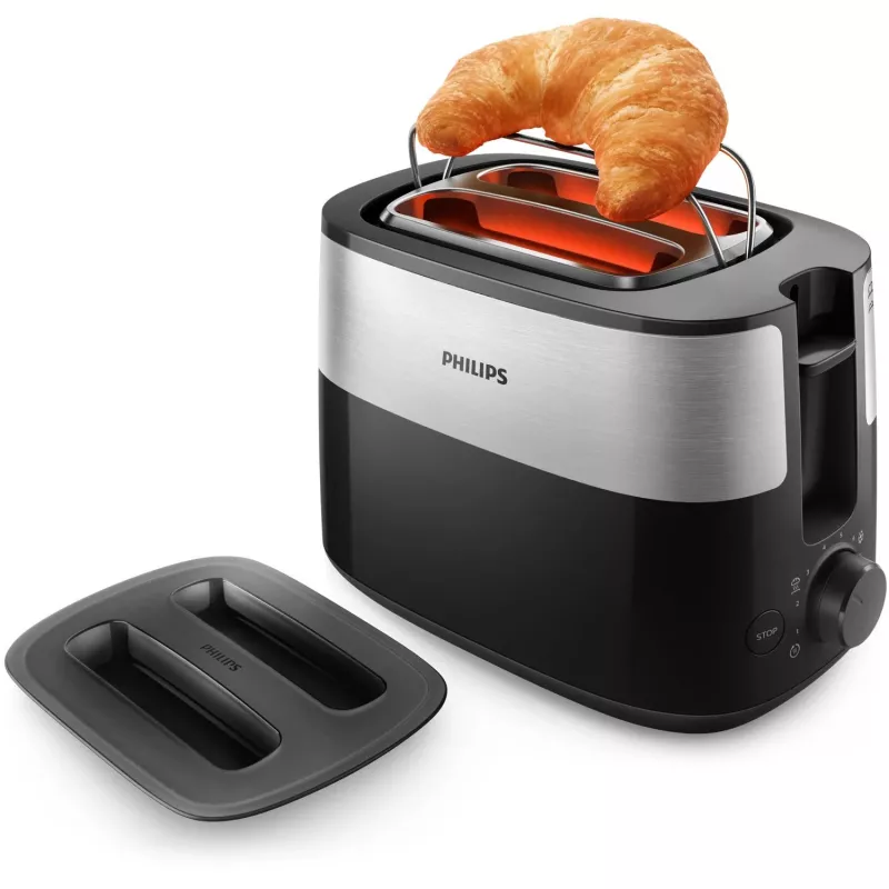Philips Daily Collection HD2517/90 toaster 8 2 slice(s) 900 W Black, Silver