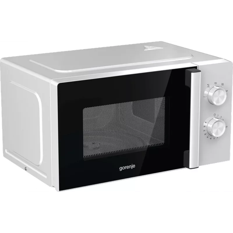 Solo microwave Gorenje 740248 — 800 W, 20 L, white, 5 power levels, 270 mm turntable