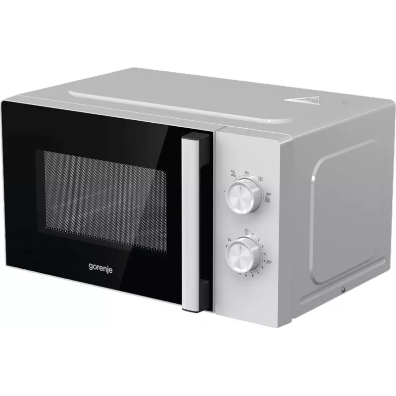 Solo microwave Gorenje 740248 — 800 W, 20 L, white, 5 power levels, 270 mm turntable