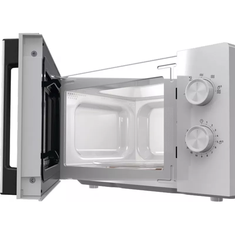 Solo microwave Gorenje 740248 — 800 W, 20 L, white, 5 power levels, 270 mm turntable