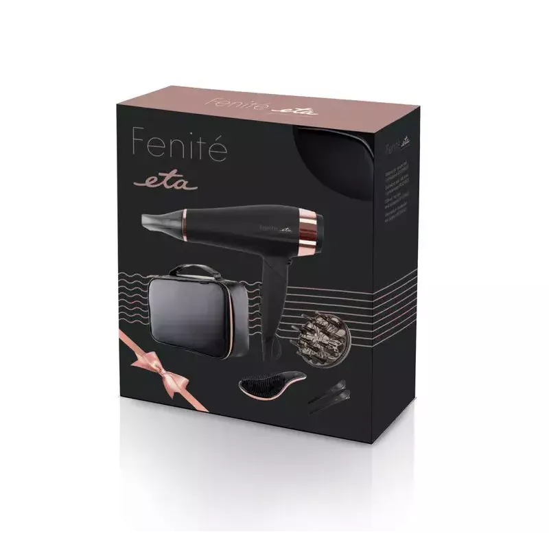 Hair dryer ETA ETA732090020 2200 W, ionic, cool shot, 3 heat levels, 2 speeds, black