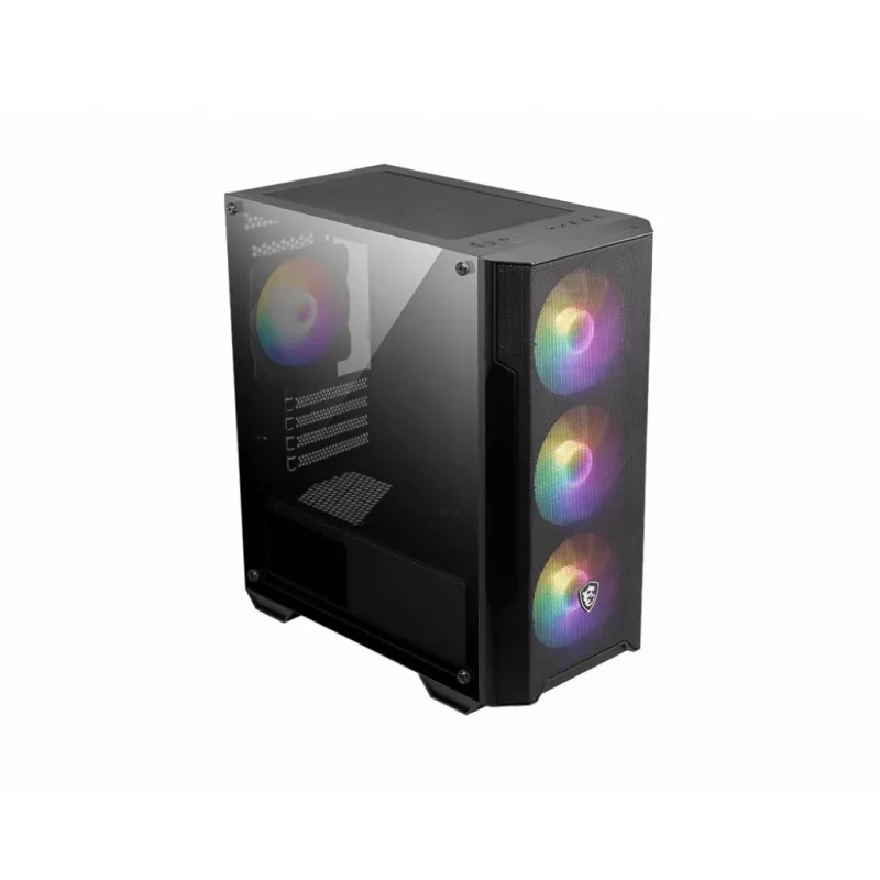 PC Case MSI MAG FORGE M100A Micro Tower Black with Tempered Glass, 3x120mm Front Fans, RGB, microATX/Mini‑ITX
