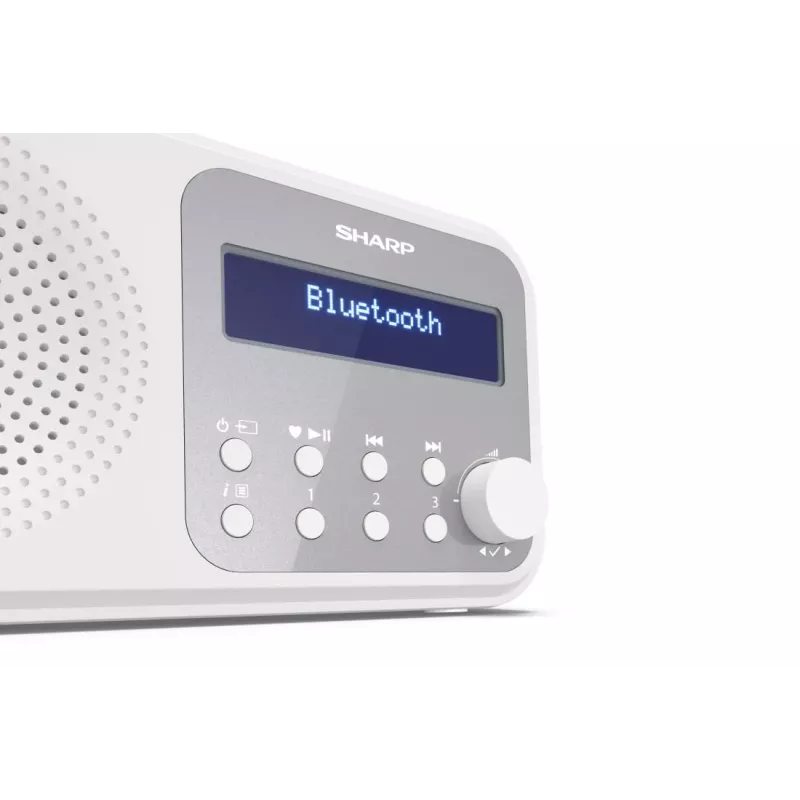 Sharp DR-P420(WH) Tokyo Portable Digital Radio, Portable, Digital, DAB, DAB+, FM, Auto scan, Auto tuning, 2 W, AAC