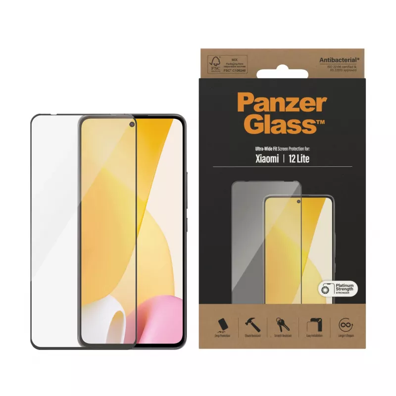 Screen Protector PanzerGlass Xiaomi 12 Lite Ultra-Wide Fit Scratch Shock Resistant