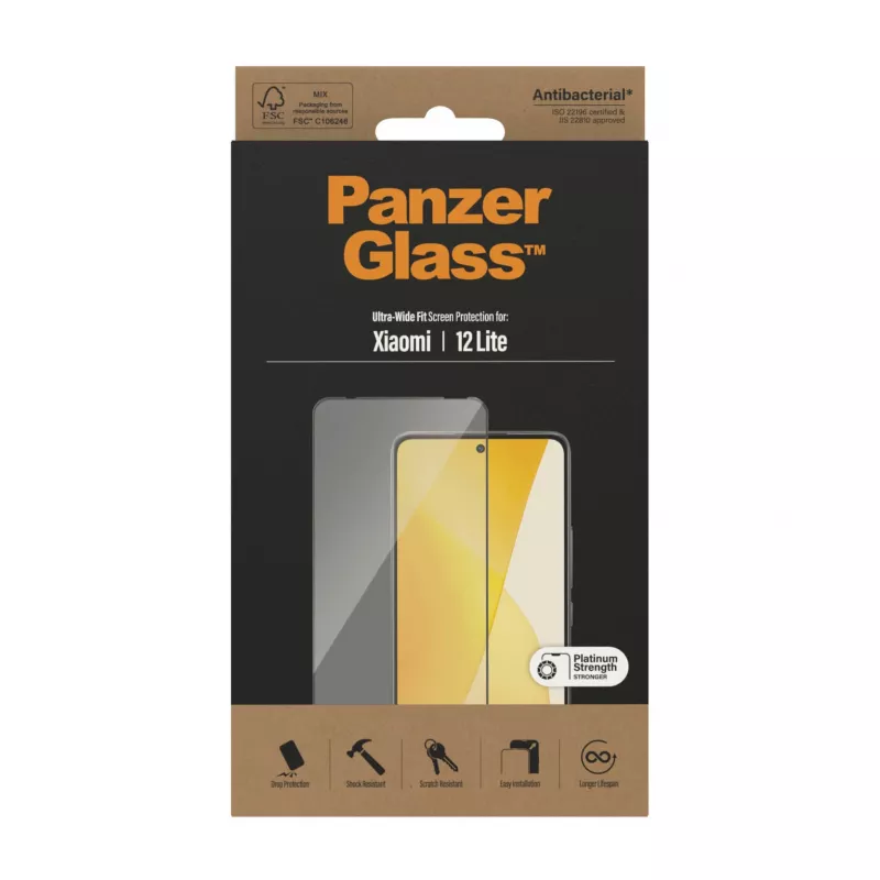 Screen Protector PanzerGlass Xiaomi 12 Lite Ultra-Wide Fit Scratch Shock Resistant