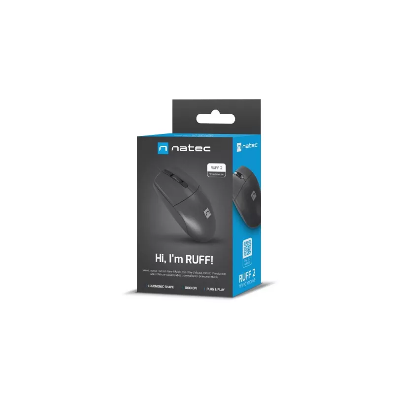 NATEC Mouse USB Natec Ruff 2 1000dpi Optical Black