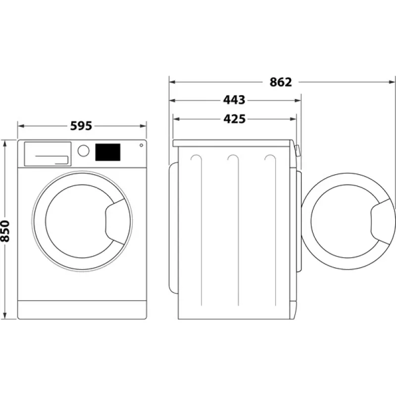 Indesit MTWSE 61294 WK EE washing machine Front-load 6 kg 1151 RPM White
