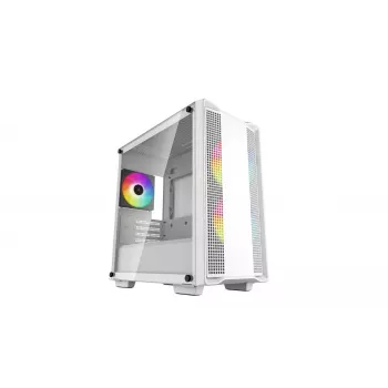 PC Case DeepCool CC360 WH ARGB Mini Tower White — Micro‑ATX/Mini‑ITX, Tempered Glass, 2x 3.5 inch + 3x 2.5 inch, 2x Front 120mm Fans