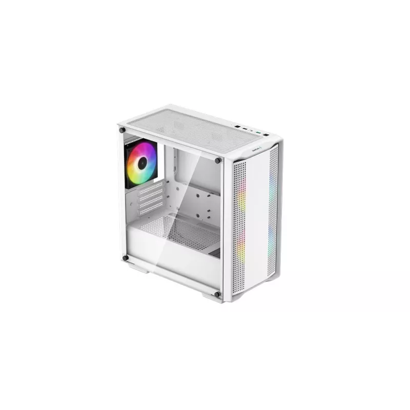 PC Case DeepCool CC360 WH ARGB Mini Tower White — Micro‑ATX/Mini‑ITX, Tempered Glass, 2x 3.5 inch + 3x 2.5 inch, 2x Front 120mm Fans