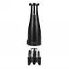 Salt & pepper grinder set Adler AD 4449B — stainless steel/black, 150 ml capacity, lithium battery, 80×80×263 mm