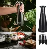 Salt & pepper grinder set Adler AD 4449B — stainless steel/black, 150 ml capacity, lithium battery, 80×80×263 mm