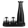 Salt & pepper grinder set Adler AD 4449B — stainless steel/black, 150 ml capacity, lithium battery, 80×80×263 mm