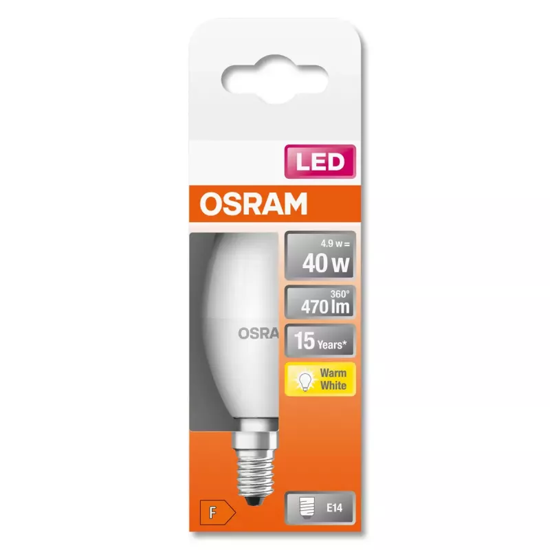 LED bulb Ledvance STAR 5 W E14, 2700 K warm white, 470 lm