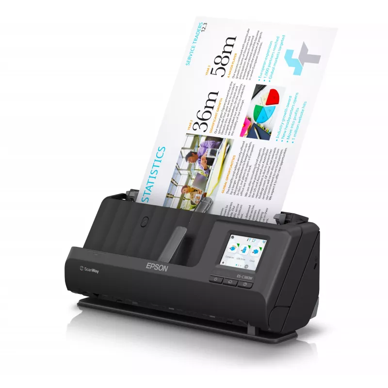Epson ES-C380W ADF + Sheet-fed scanner 600 x 600 DPI A4 Black
