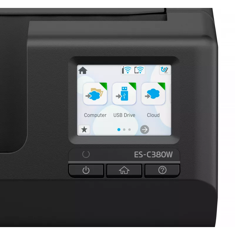 Epson ES-C380W ADF + Sheet-fed scanner 600 x 600 DPI A4 Black