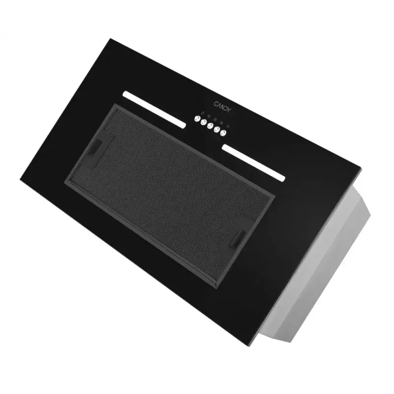 Built-in extractor hood CANDY CPY5MBG, 520 mm, 298 m³/h, black glass, ducted/recirculating