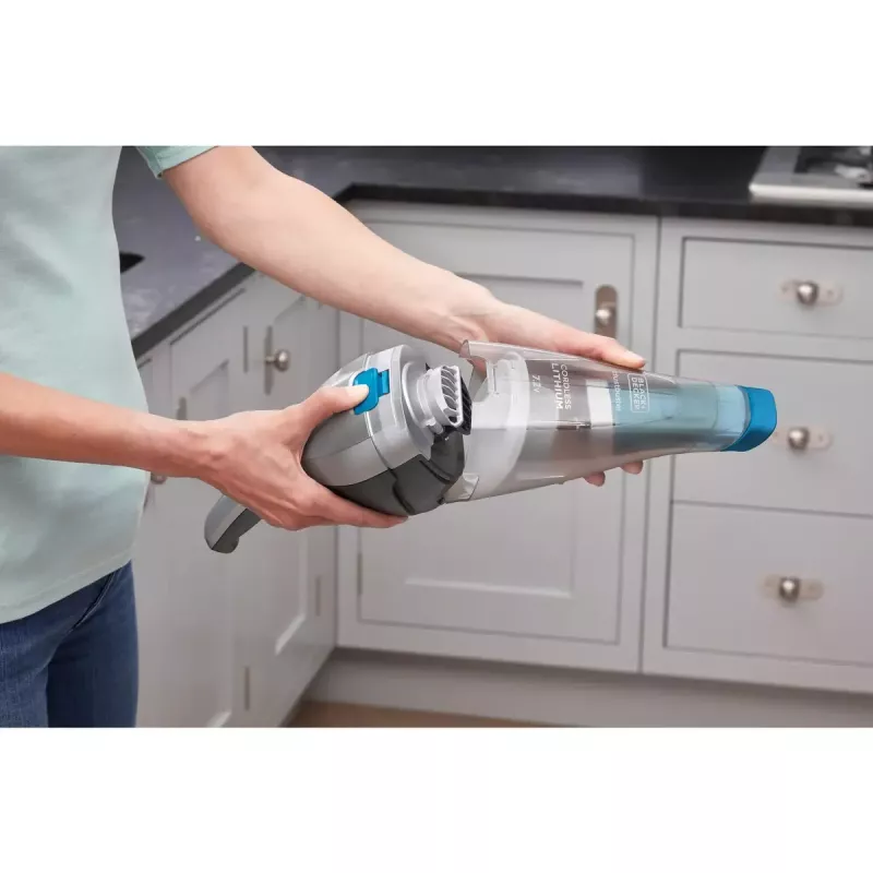 Handheld vacuum Black & Decker NVC215WA-QW — dry bagless 0.385 L, 882 l/min airflow, 10 min runtime
