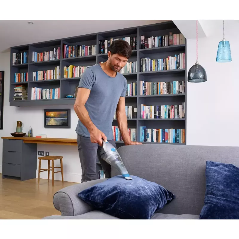 Handheld vacuum Black & Decker NVC215WA-QW — dry bagless 0.385 L, 882 l/min airflow, 10 min runtime