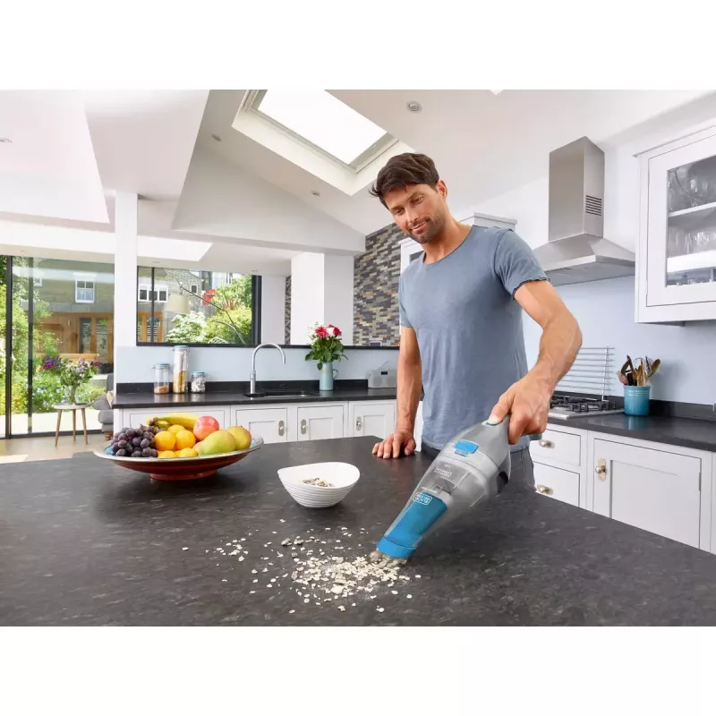 Handheld vacuum Black & Decker NVC215WA-QW — dry bagless 0.385 L, 882 l/min airflow, 10 min runtime