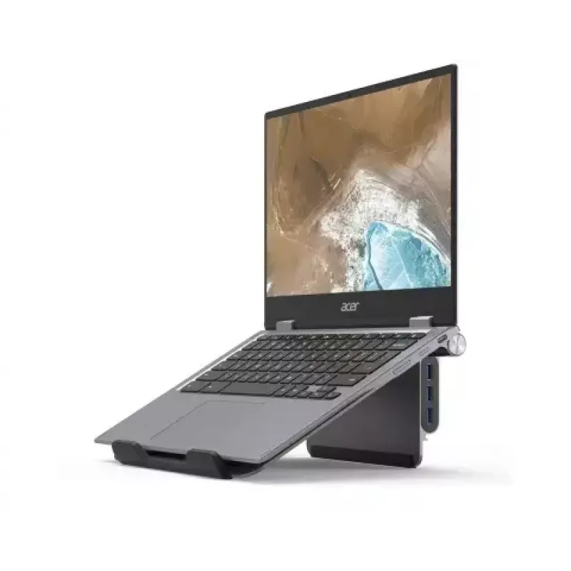 Laptop stand Acer HP.DSCAB.012 for 11.6–15.6 inch notebooks, silver, 270×45×300 mm, 0.821 kg