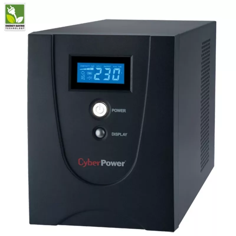Uninterruptible Power Supply CYBERPOWER VALUE2200EILCD, 2.2 kVA (1320 W), 6 AC outlets, AVR, LCD, tower, 230 V
