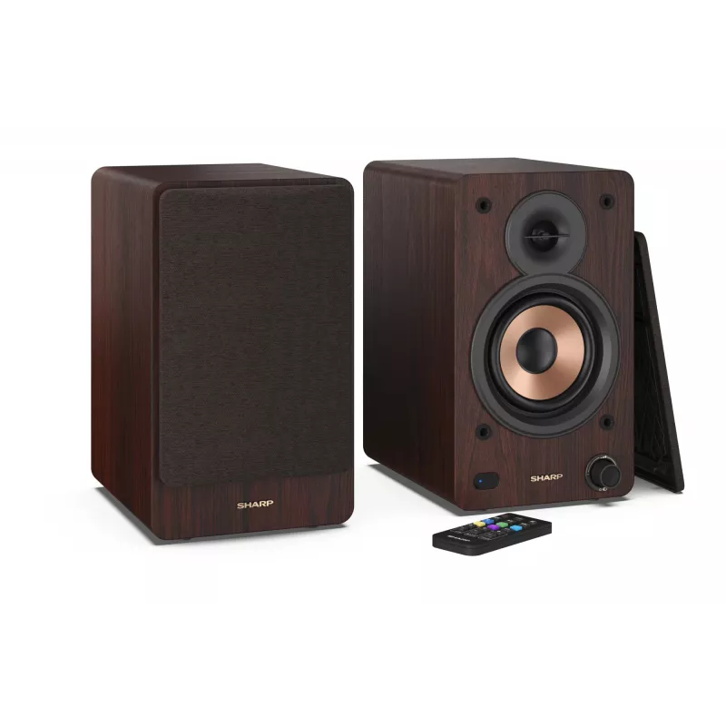 Sharp BOOKSHELF SPEAKERS 2-way Brown Wired & Wireless 60 W