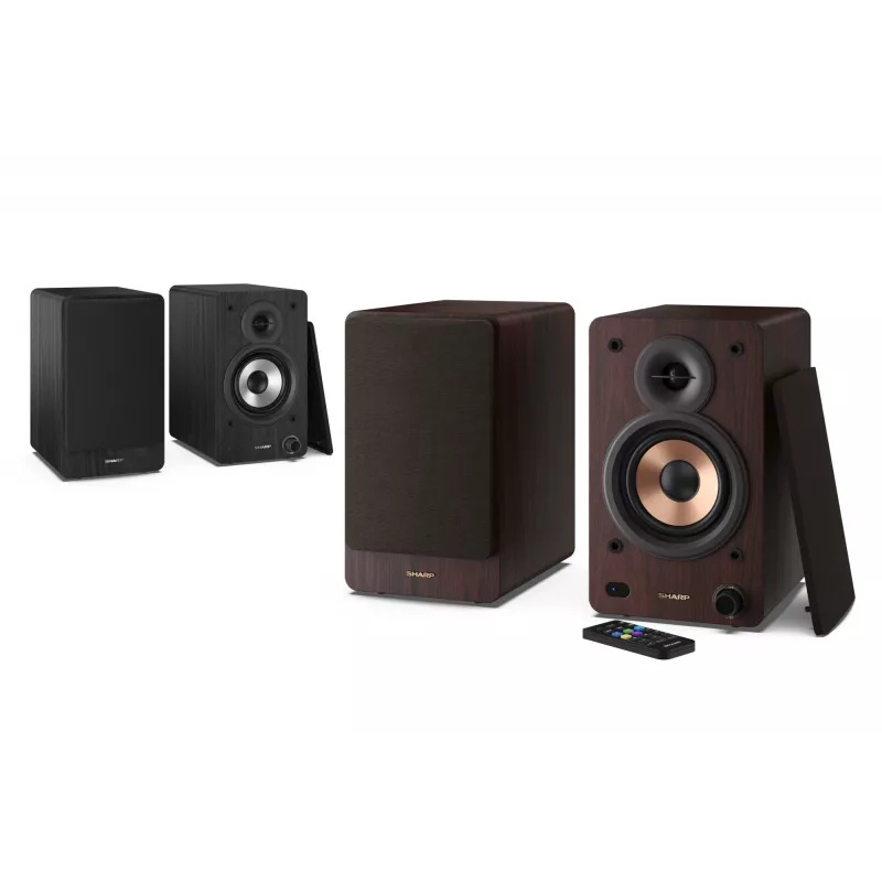 Sharp BOOKSHELF SPEAKERS 2-way Brown Wired & Wireless 60 W