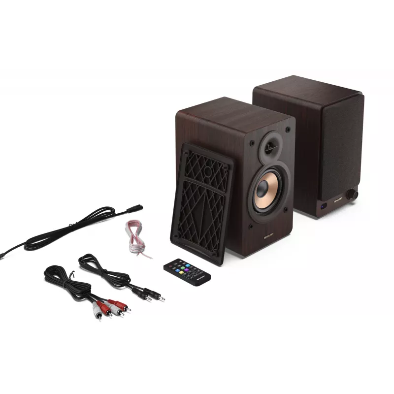 Sharp BOOKSHELF SPEAKERS 2-way Brown Wired & Wireless 60 W