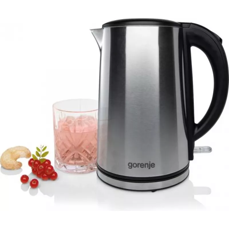 Gorenje K15DWS electric kettle 1.5 L 2200 W Black, Stainless steel