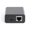 DIGITUS Gigabit PoE+ Splitter, 10/100/1000 Mbps, 24W Input: 802.3at PoE, Output: 5V/2A, 9V/2A, 12V/2A, plastic housing, black