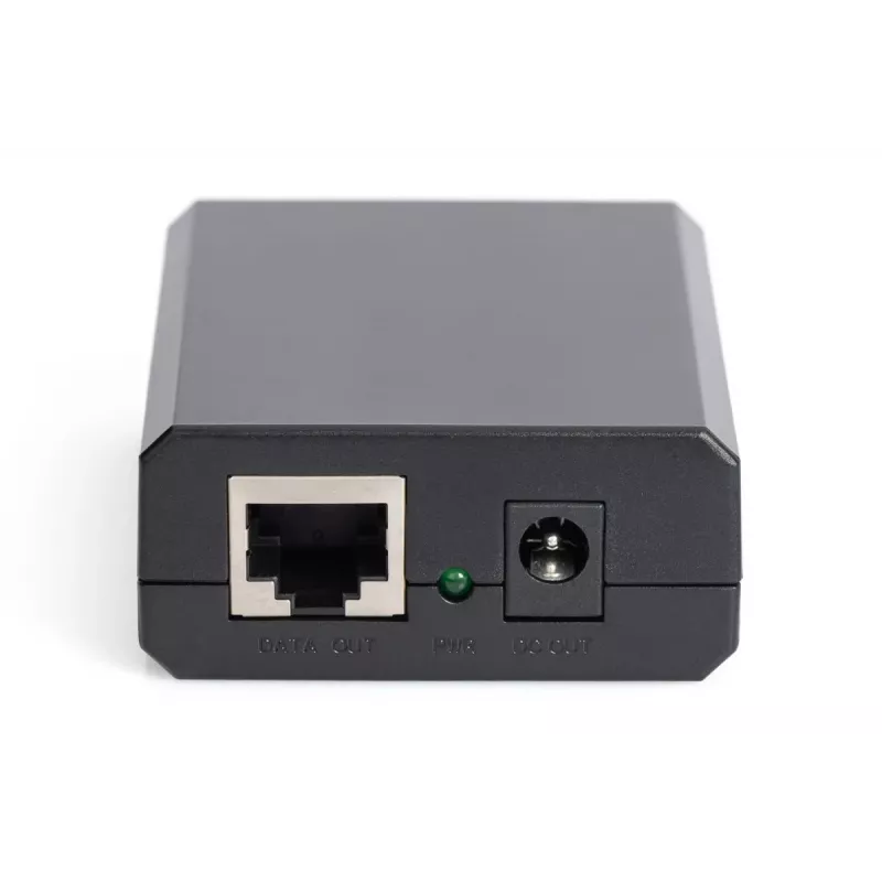 DIGITUS Gigabit PoE+ Splitter, 10/100/1000 Mbps, 24W Input: 802.3at PoE, Output: 5V/2A, 9V/2A, 12V/2A, plastic housing, black