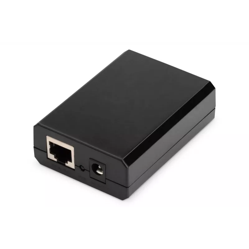 DIGITUS Gigabit PoE+ Splitter, 10/100/1000 Mbps, 24W Input: 802.3at PoE, Output: 5V/2A, 9V/2A, 12V/2A, plastic housing, black