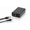 DIGITUS Gigabit PoE+ Splitter, 10/100/1000 Mbps, 24W Input: 802.3at PoE, Output: 5V/2A, 9V/2A, 12V/2A, plastic housing, black