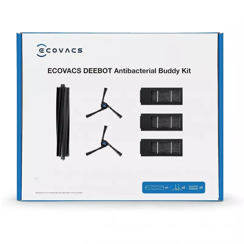 Accessory kit Ecovacs DKT060099 for Robot vacuum Black 6 pcs