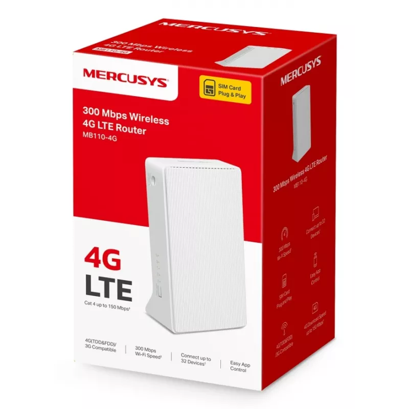MERCUSYS Mb110-4g Wireless Router Ethernet Single-band (2.4 GHz) - White