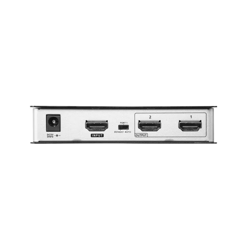 ATEN 2-Port True 4K at 60Hz (4:4:4), HDMI Splitter, HDMI, 2x HDMI, 4096 x 2160 pixels, Black, Metal, 4K Ultra HD