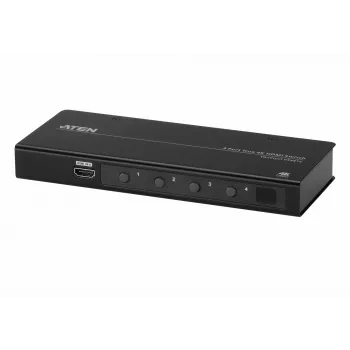 ATEN 4-Port True 4K HDMI Switch, HDMI, Metal, Black, 60 Hz, 3 m, 18 Gbit/s